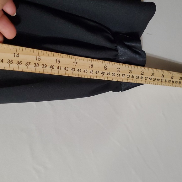 Vintage Nilani Black Long Sleeve Satin Blouse with Beaded Bows Sz 2 - Picture 7 of 12